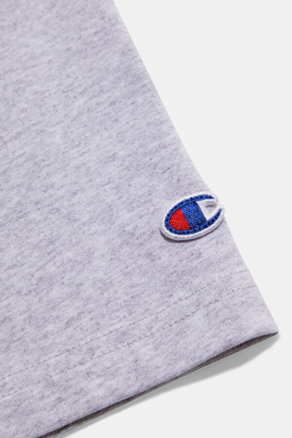 Oversize Gri Bisiklet Yaka Erkek T-Shirt 4