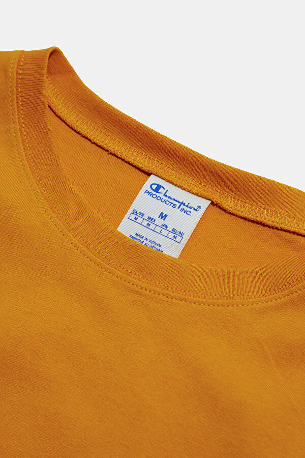 Oversize Hardal Bisiklet Yaka Erkek T-Shirt 3