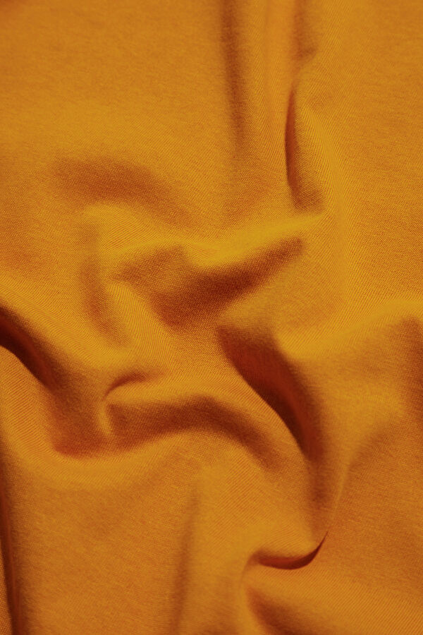 Oversize Hardal Bisiklet Yaka Erkek T-Shirt 5