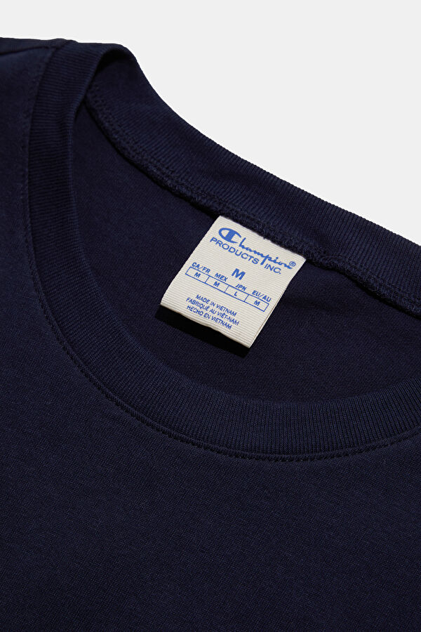Oversize Lacivert Bisiklet Yaka T-Shirt 3