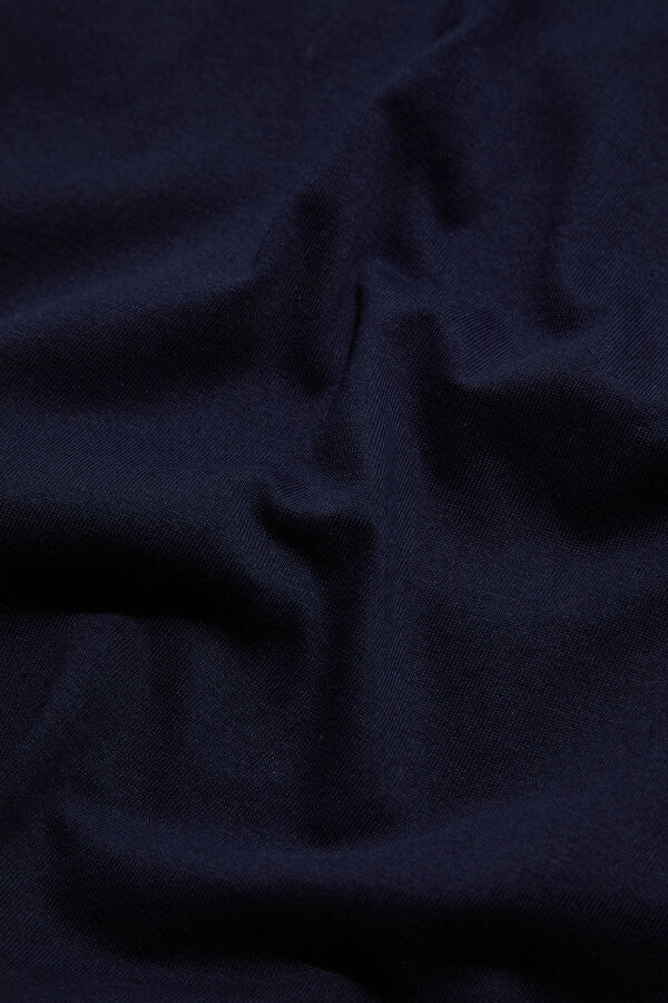 Oversize Lacivert Bisiklet Yaka T-Shirt 5
