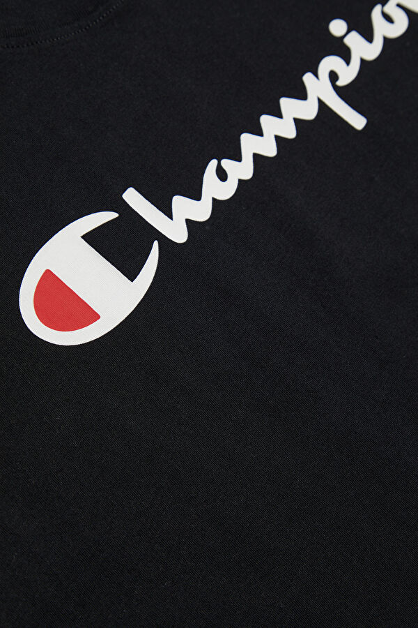 Relax Kalıp Siyah Bisiklet Yaka T-Shirt 4