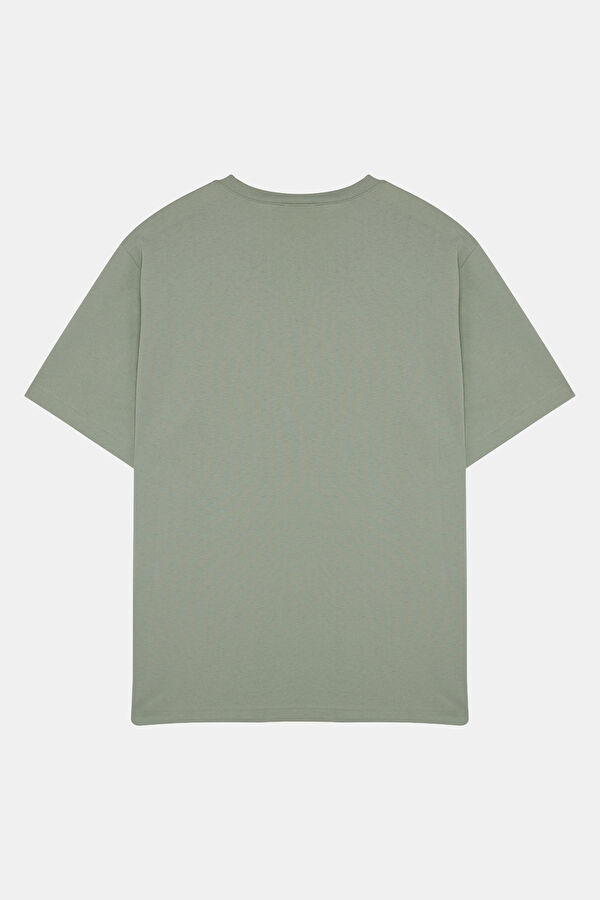 Oversize Mint Bisiklet Yaka Erkek T-Shirt 2