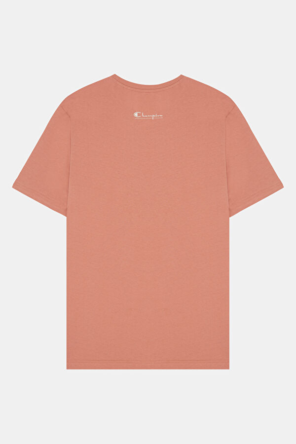 Oversize Pembe Bisiklet Yaka Erkek T-Shirt 2