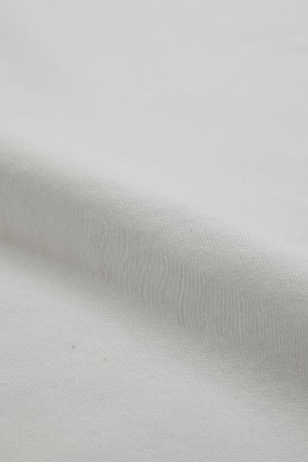Oversize Beyaz Bisiklet Yaka Erkek T-Shirt 5