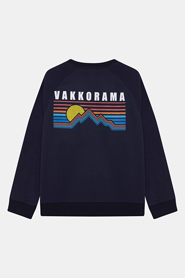 Lacivert Bisiklet Yaka Erkek Sweatshirt 2
