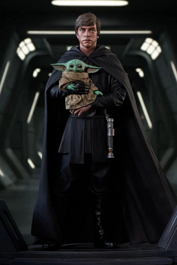 Star Wars: The Mandalorian - Luke Skywalker Grogu Premier Collection 1/7 Scale Limited Edition Heykel