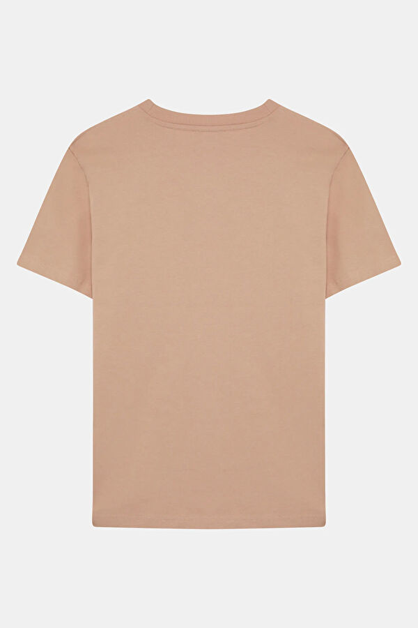 Beige Embroidered Men's T-Shirt 5