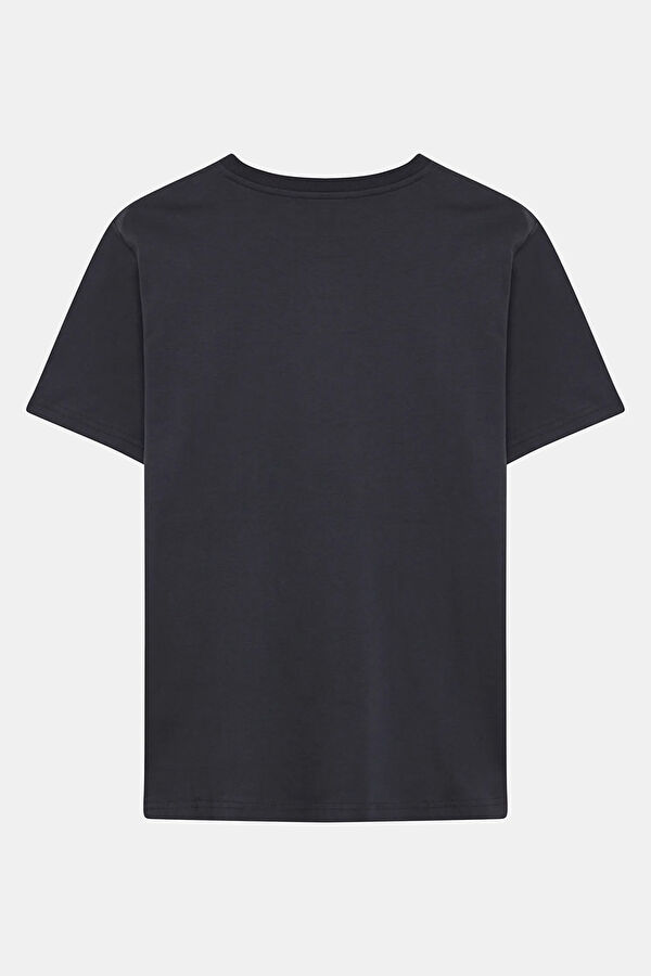 Gri Nakışlı Erkek T-Shirt 5