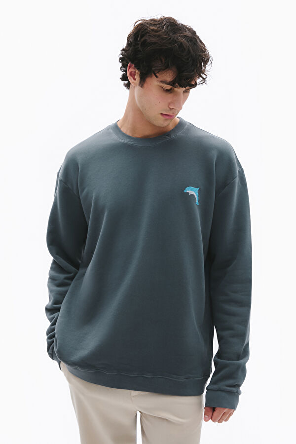 Gri Erkek Sweatshirt