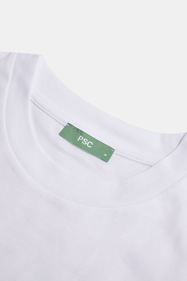 White Printed Men's T-Shirt 6