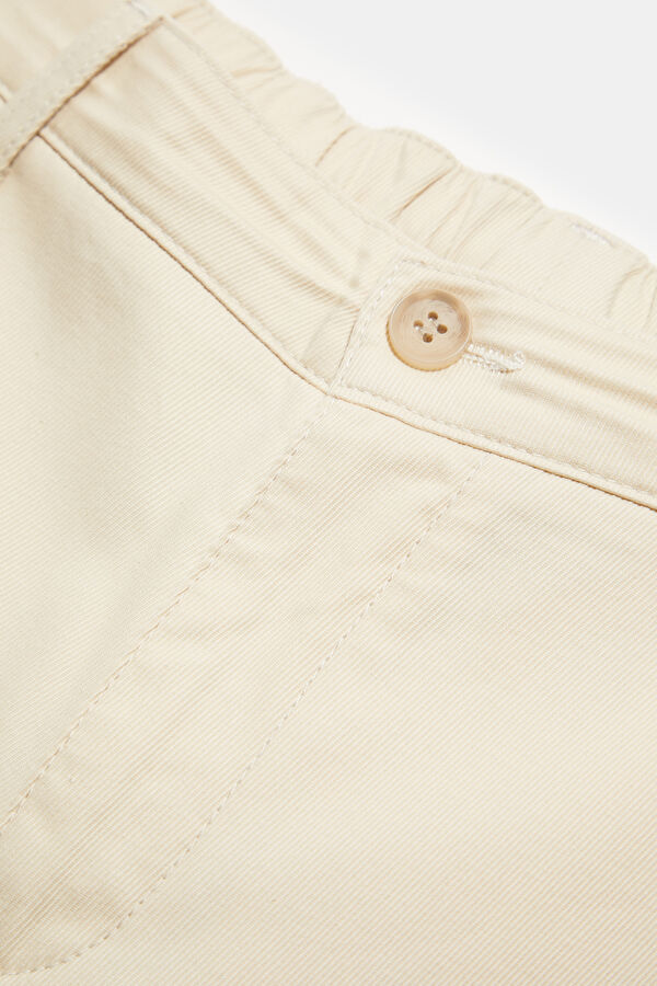 Beige Straight Leg Men's Trousers 3