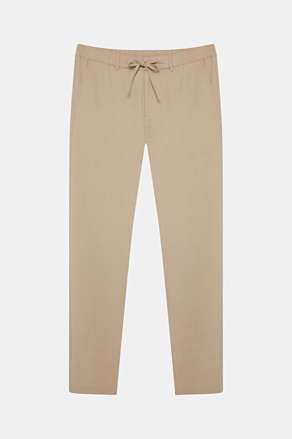 Beige Lyocell Men's Trousers 3
