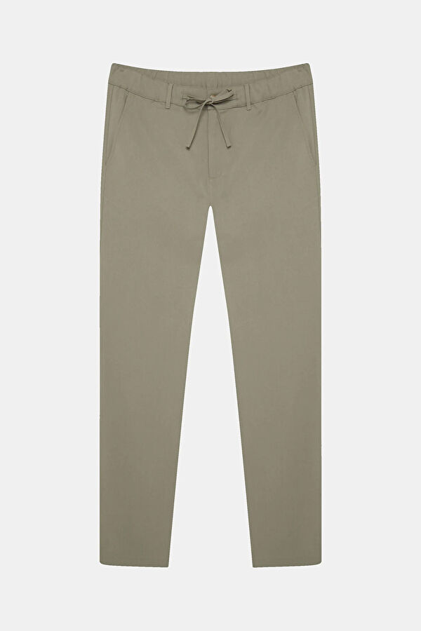 Khaki Lyocell Men's Trousers 3