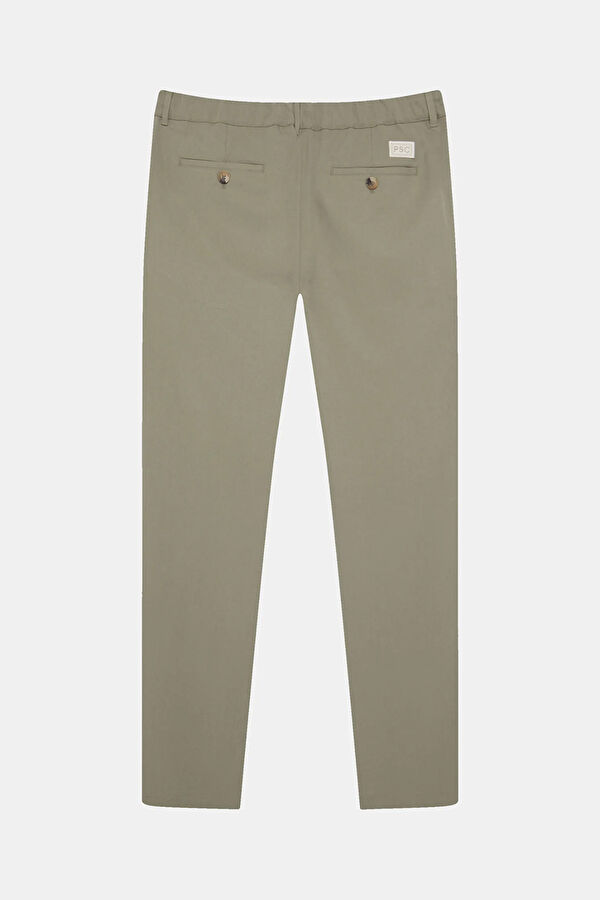 Khaki Lyocell Men's Trousers 4