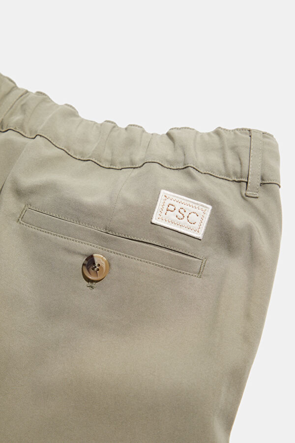 Khaki Lyocell Men's Trousers 6