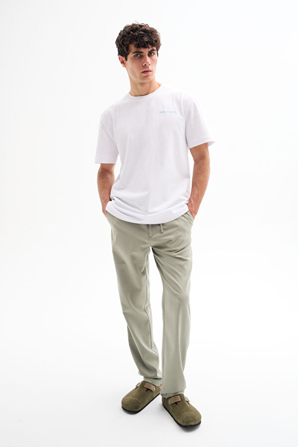 Khaki Lyocell Men's Trousers