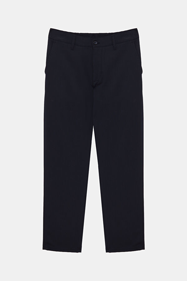 Navy Blue Straight Leg Men's Trousers