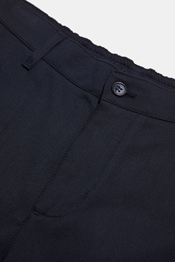 Navy Blue Straight Leg Men's Trousers 3