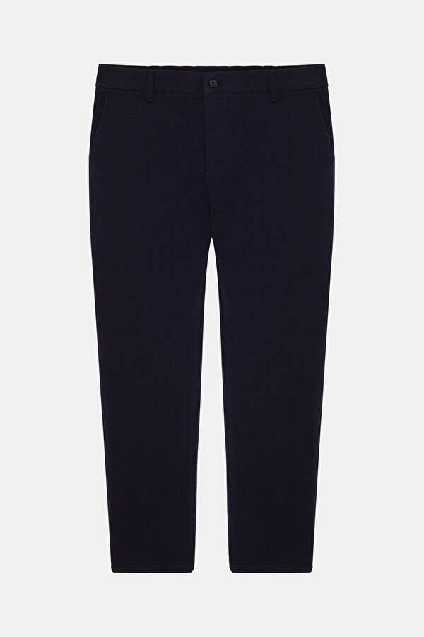 Navy Blue Straight Leg Men's Trousers