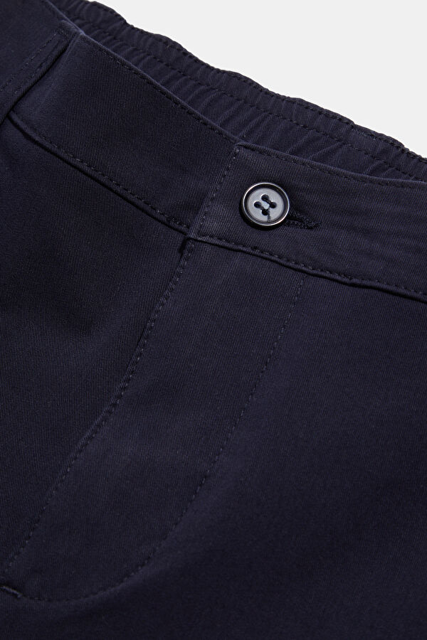 Navy Blue Straight Leg Men's Trousers 3