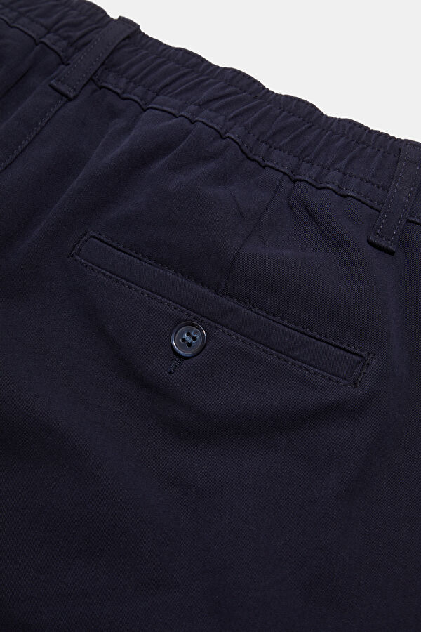 Navy Blue Straight Leg Men's Trousers 4