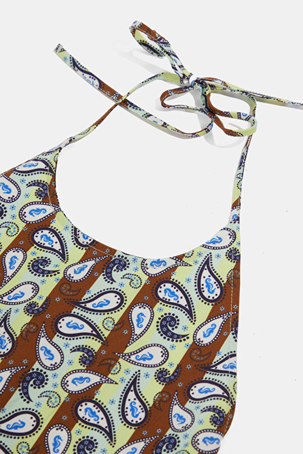 Colorful Patterned Sleeveless Women's Blouse 3