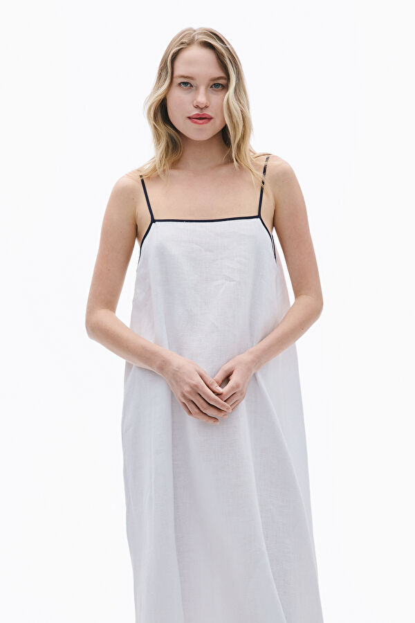 White Linen Women's Dress 3