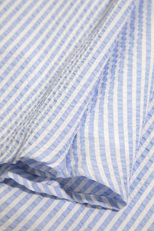 Blue Patterned Short Women's Dress 7
