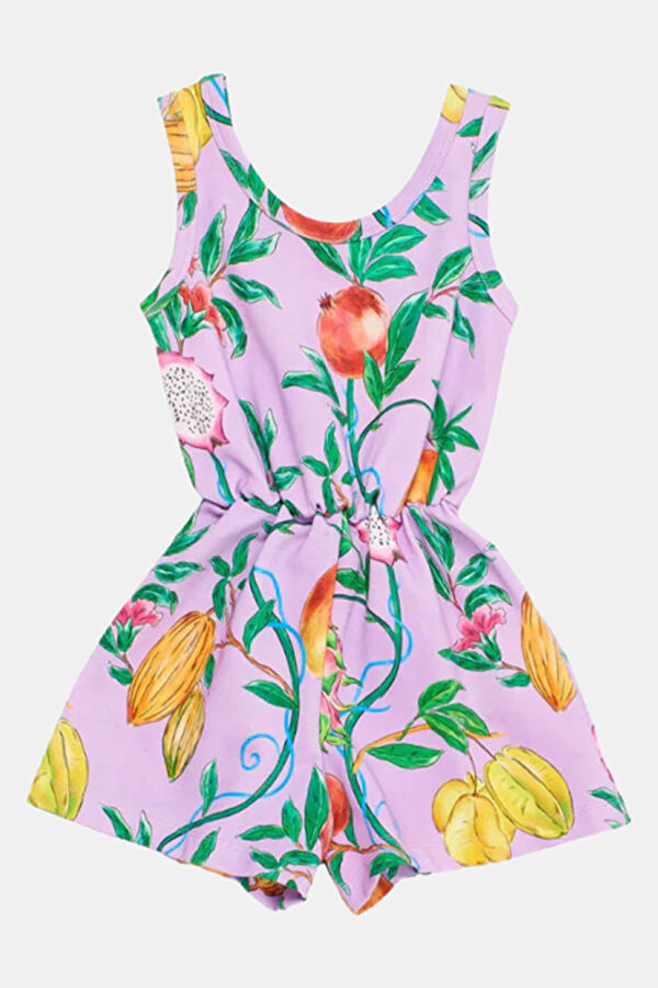 Lilac Patterned Kids' Swimsuit