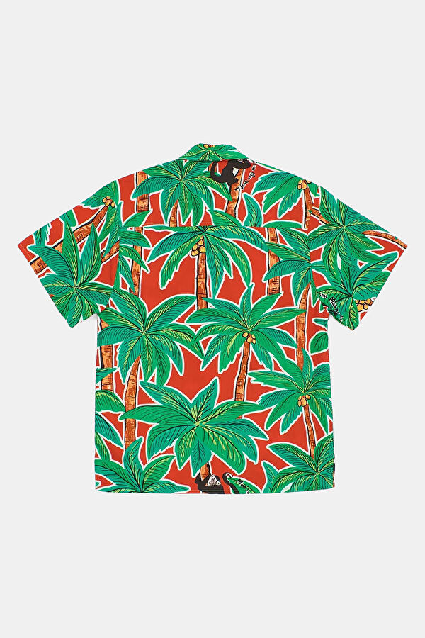 Relax Fit Green Patterned Kids Shirt 2