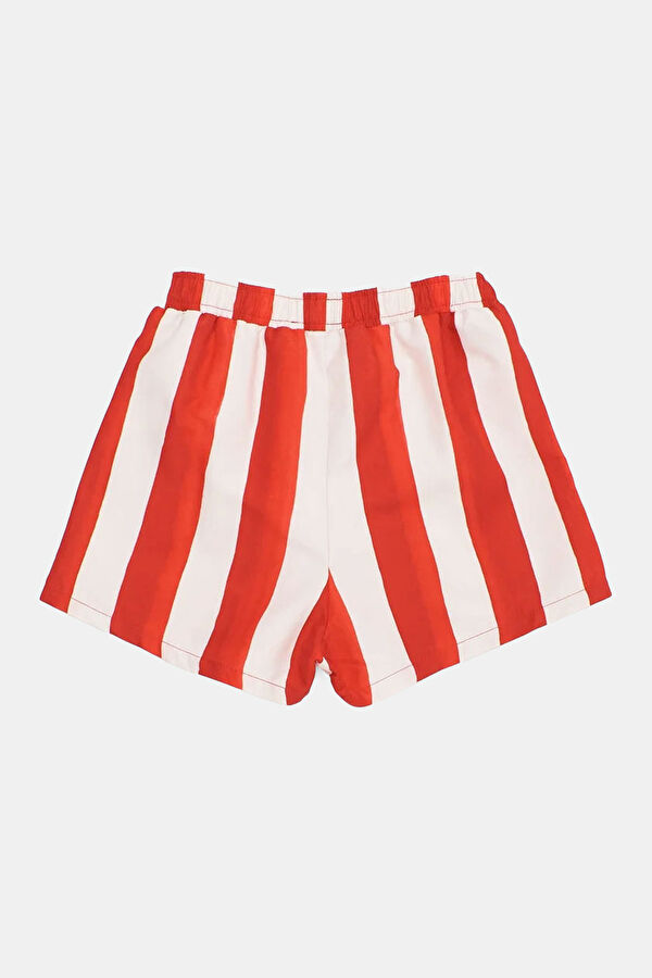 Red Brown Patterned Kids' Swimsuit 2