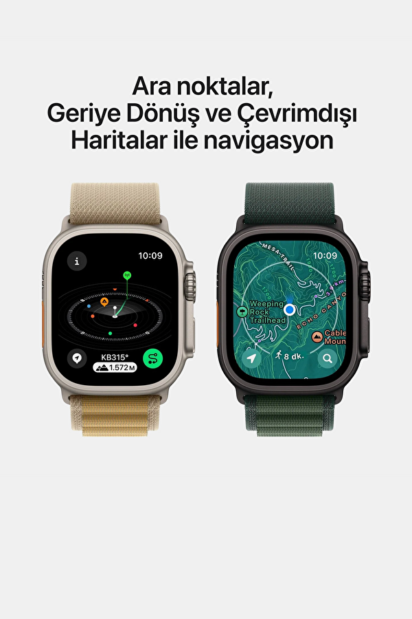 Watch Ultra 2 GPS + Cellular 49mm Natürel Titanyum Kasa Natural Titanium Milano Loop - M MX5R3TU/A 6