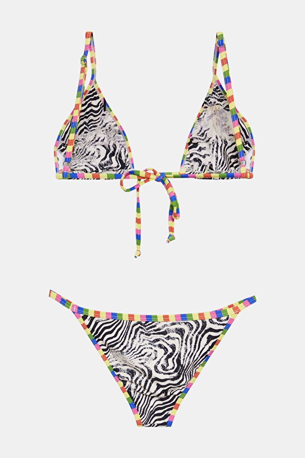 Siyah Desenli Kadın Bikini 5