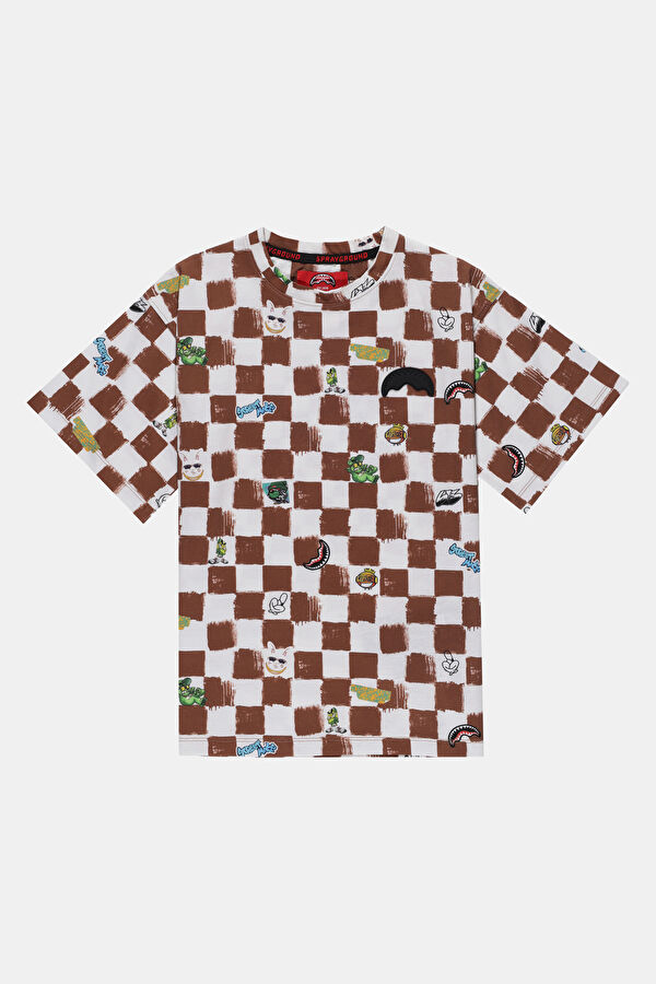 Multicolored Crew Neck Patterned Kids' T-Shirt