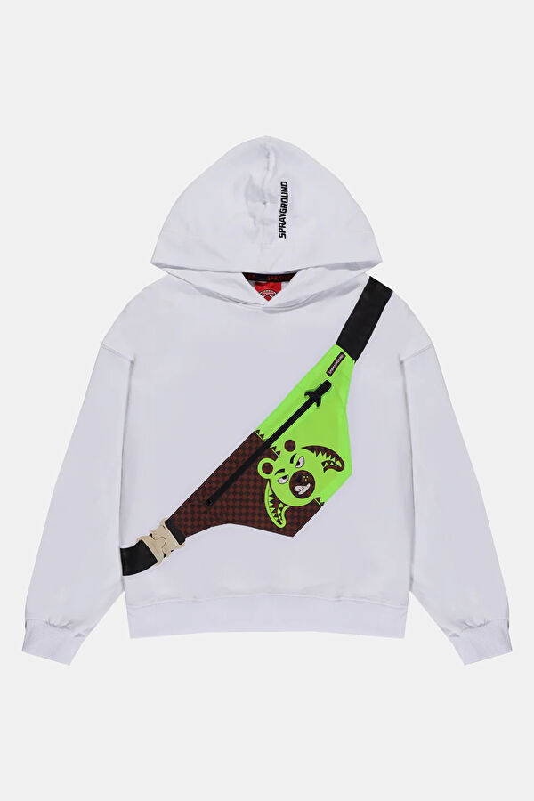 Çok Renkli Relax Kalıp Kapuşonlu Sweatshirt