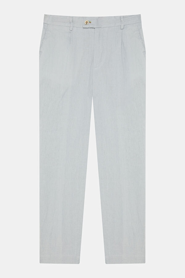 Light Grey Straight Leg Men's Trousers