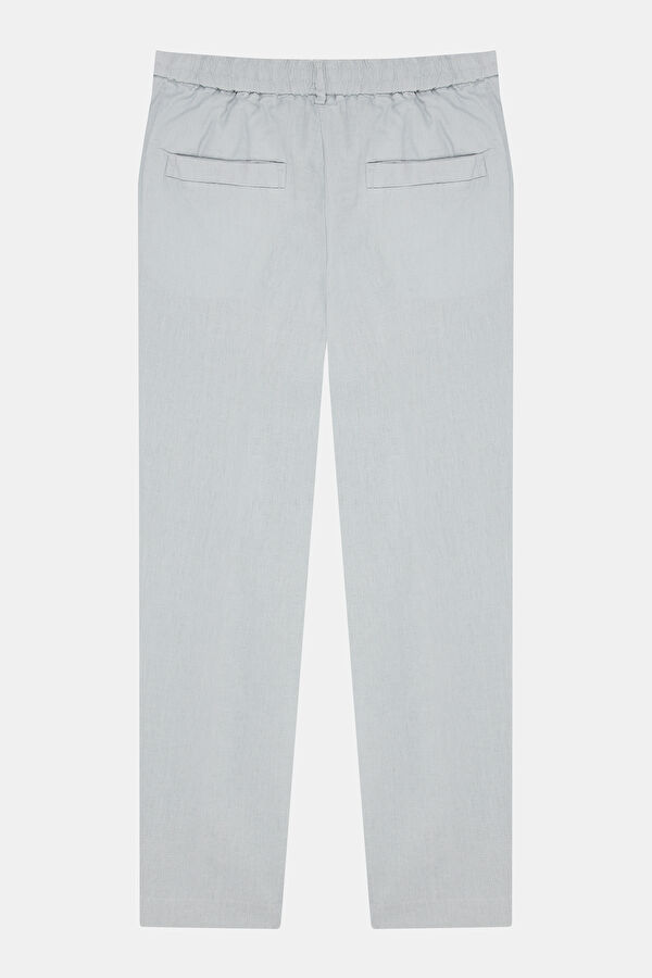 Light Grey Straight Leg Men's Trousers 2