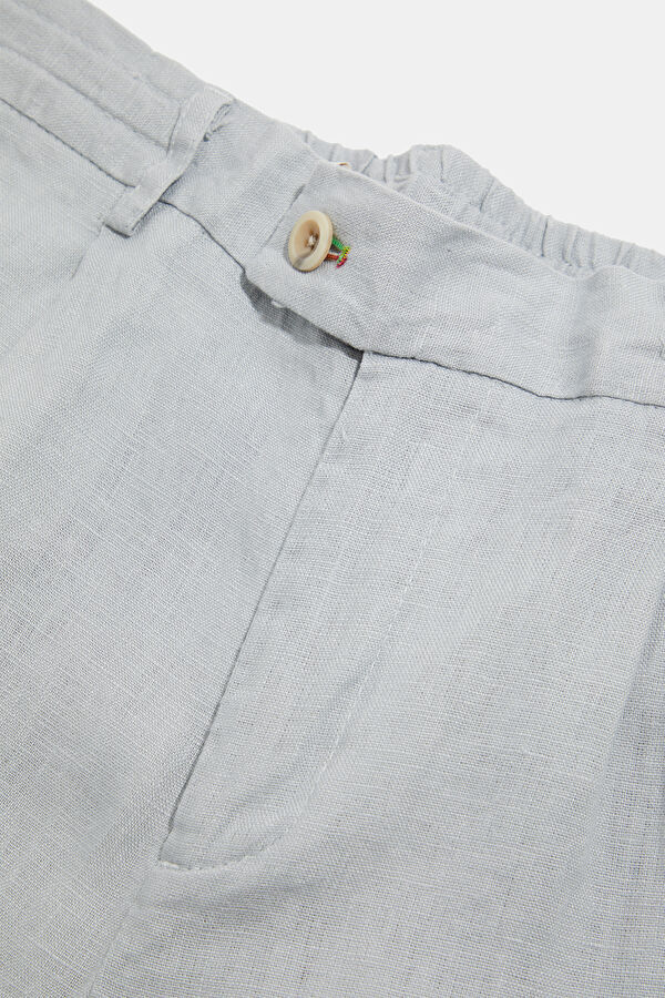 Light Grey Straight Leg Men's Trousers 3