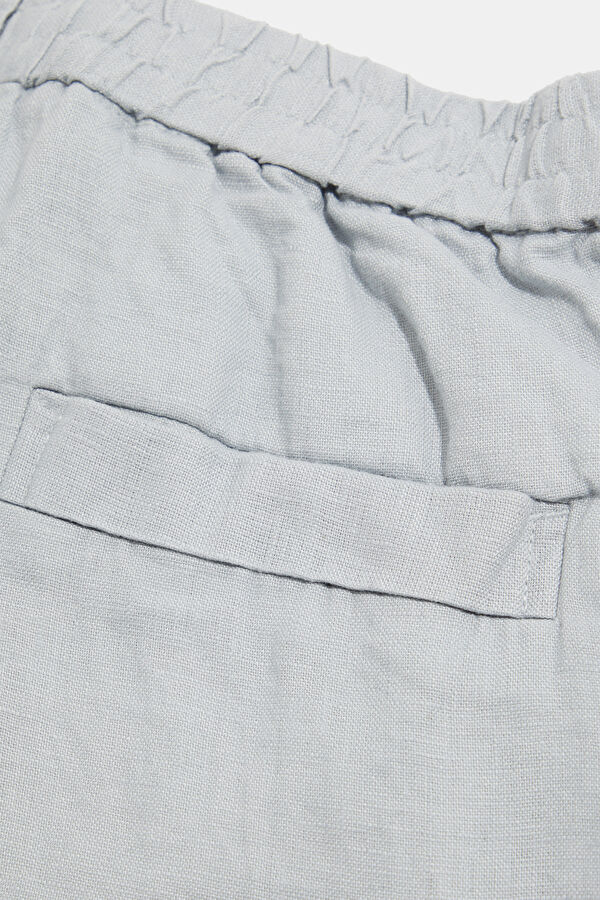 Light Grey Straight Leg Men's Trousers 4