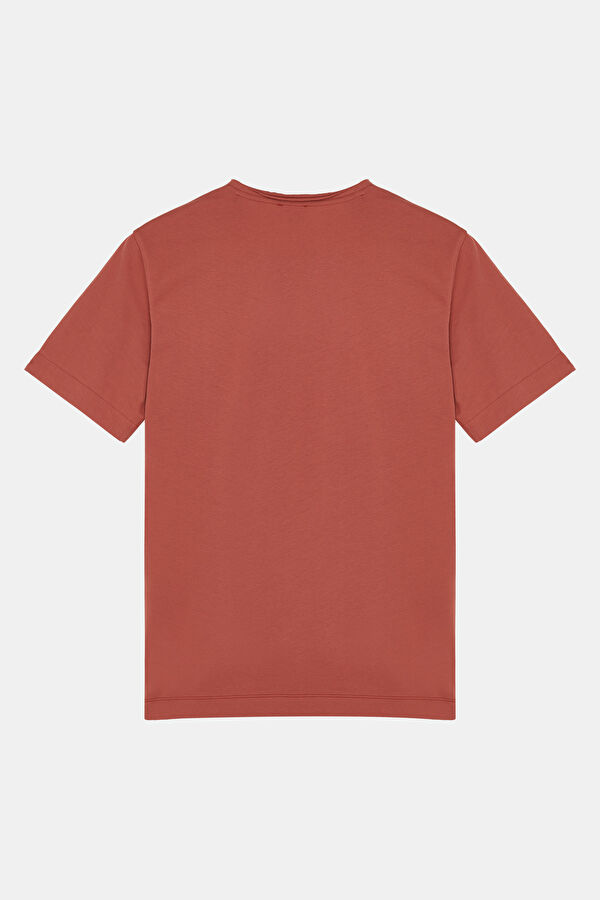 Relax Kalıp Bordo Bisiklet Yaka Erkek T-Shirt 2