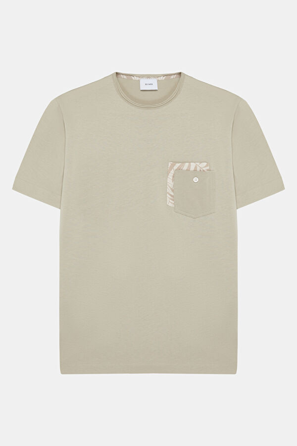 Relax Kalıp Açık Yeşil Bisiklet Yaka Erkek T-Shirt