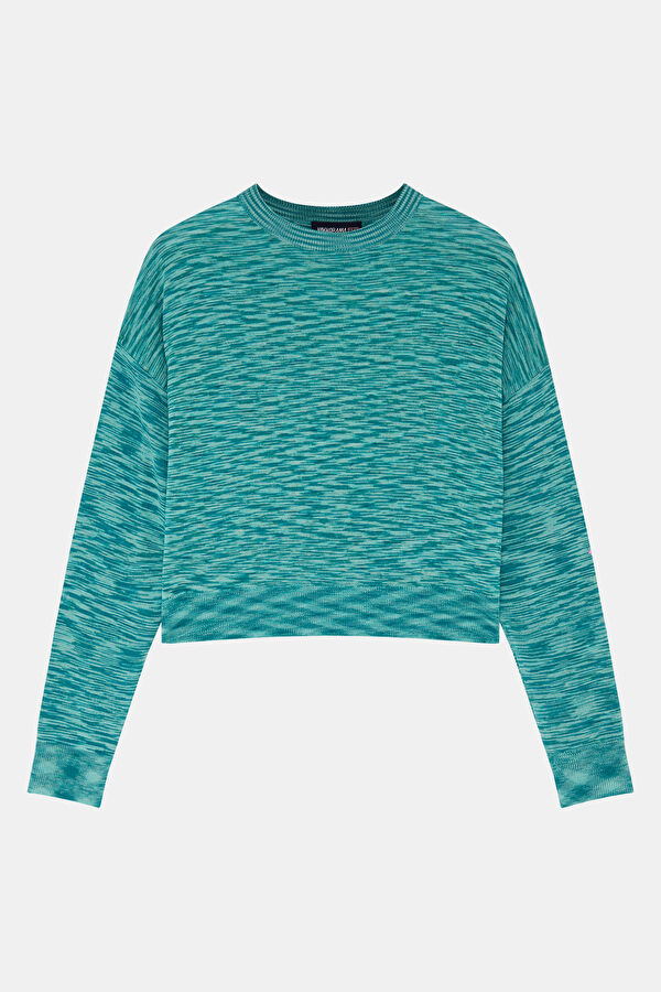 Multicolored Gradient Pattern Viscose Knit Women's Sweater 3