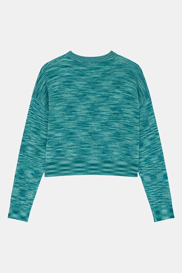 Multicolored Gradient Pattern Viscose Knit Women's Sweater 4