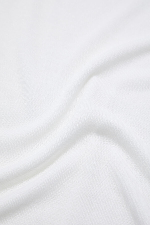 Ecru Viscose Knit Sweater 6