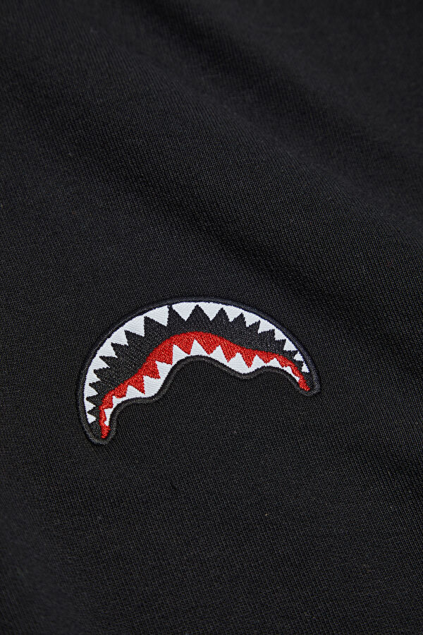Siyah Relax Kalıp Kapuşonlu Erkek Sweatshirt 5