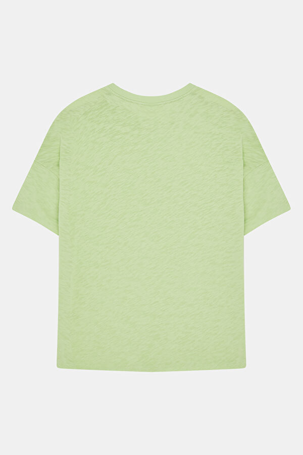 Relax Fit Light Green Crew Neck Men's T-Shirt 4