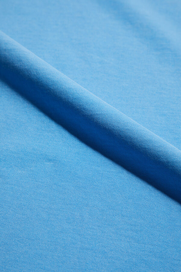 Relax Pattern Blue Crew Neck T-Shirt 5