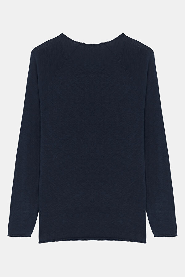 Relax Fit Navy Blue Crew Neck T-Shirt 2