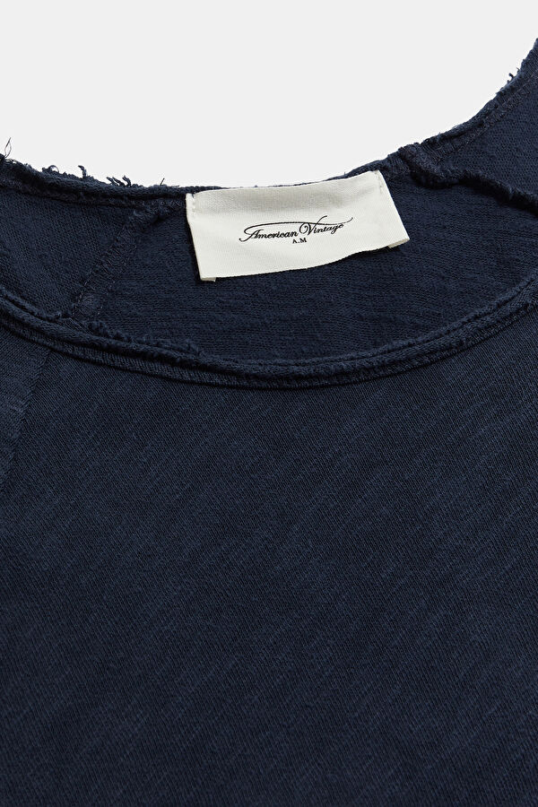 Relax Fit Navy Blue Crew Neck T-Shirt 3